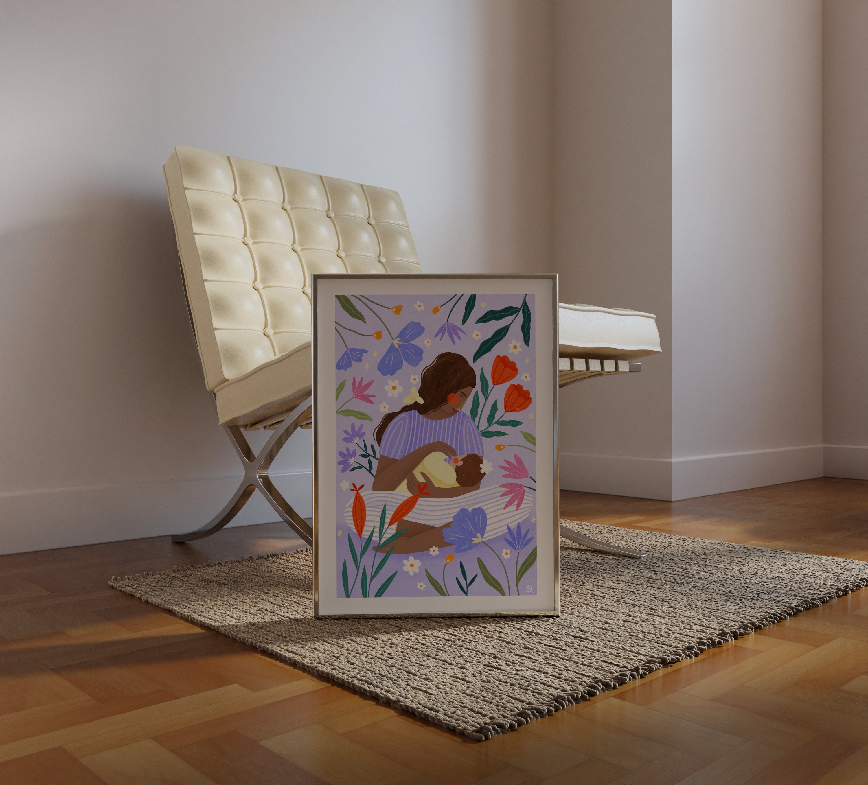 FLORAL MUM WITH BABY