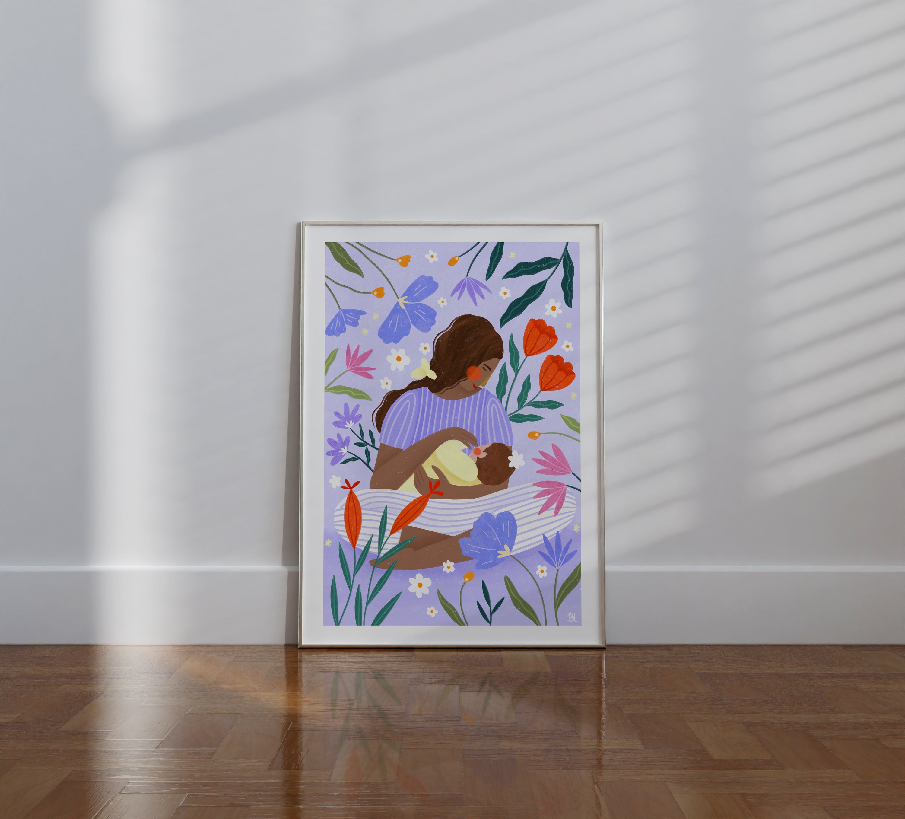 FLORAL MUM WITH BABY