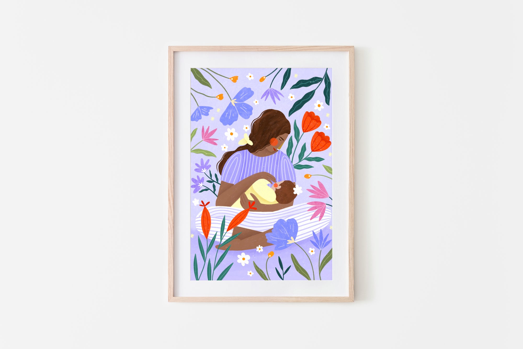 FLORAL MUM WITH BABY
