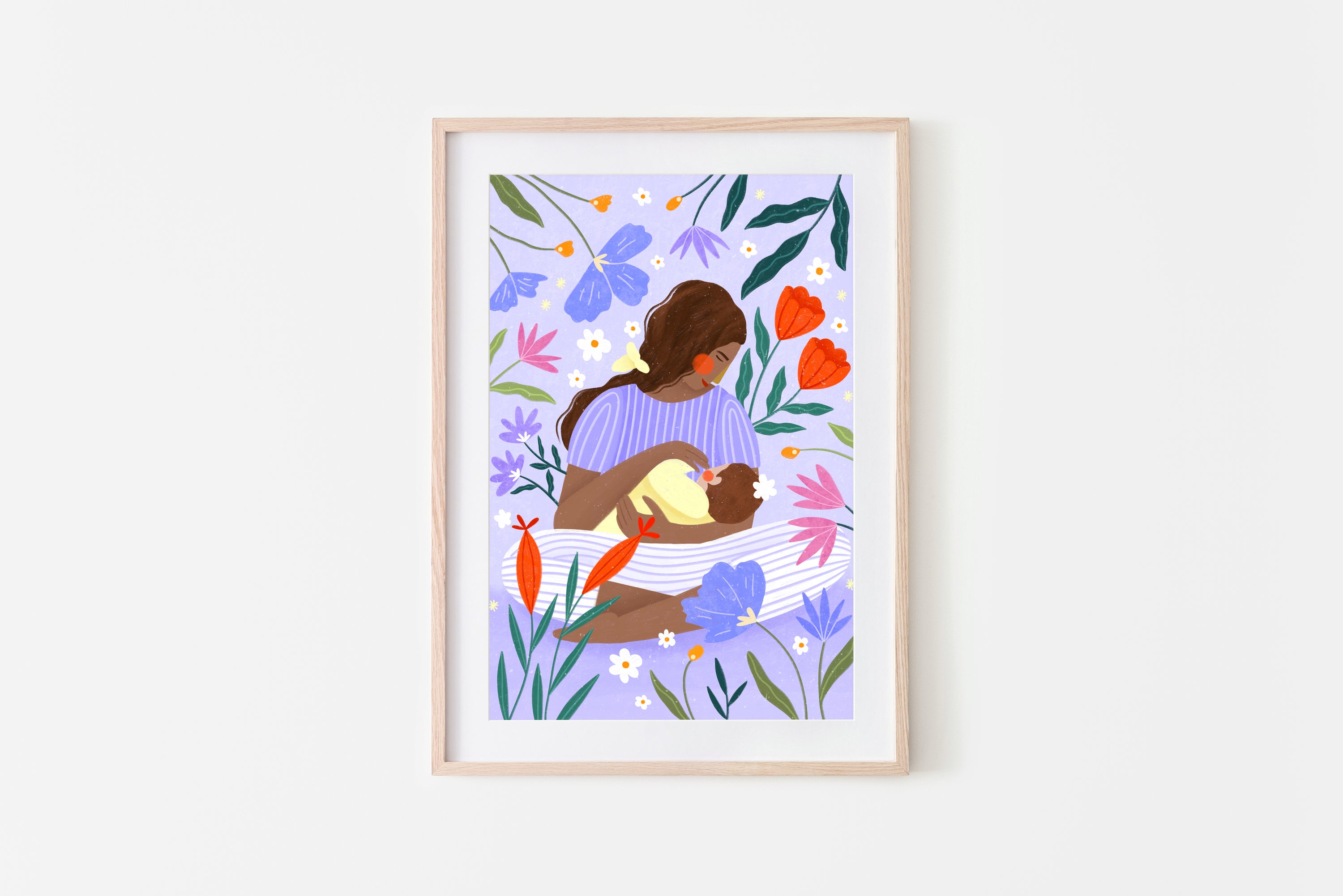 FLORAL MUM WITH BABY
