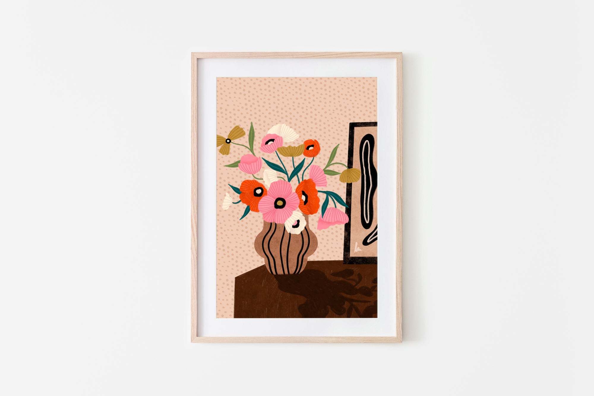 FLOWERS ON SIDEBOARD
