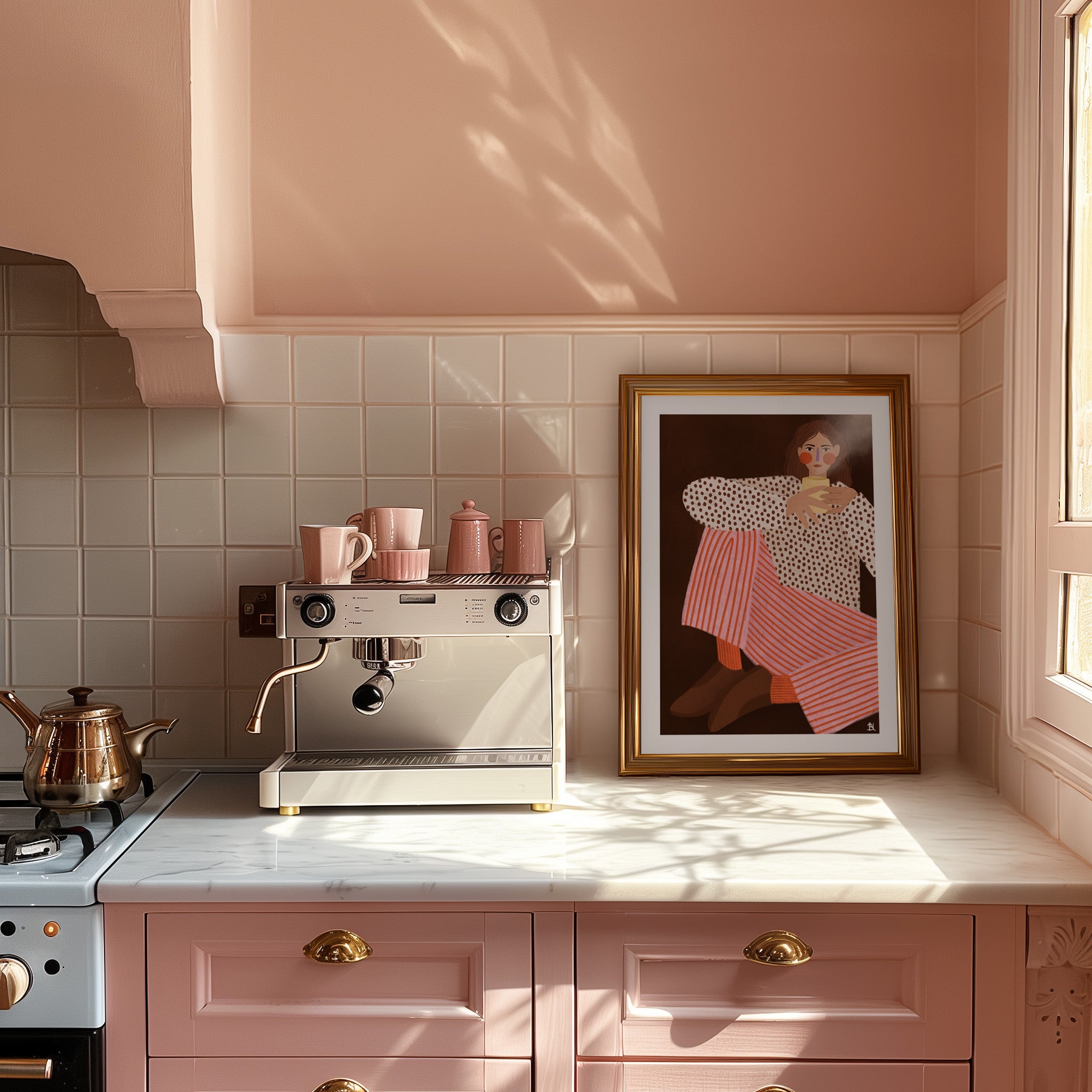 THE WOMAN WITH THE CUP OF TEA