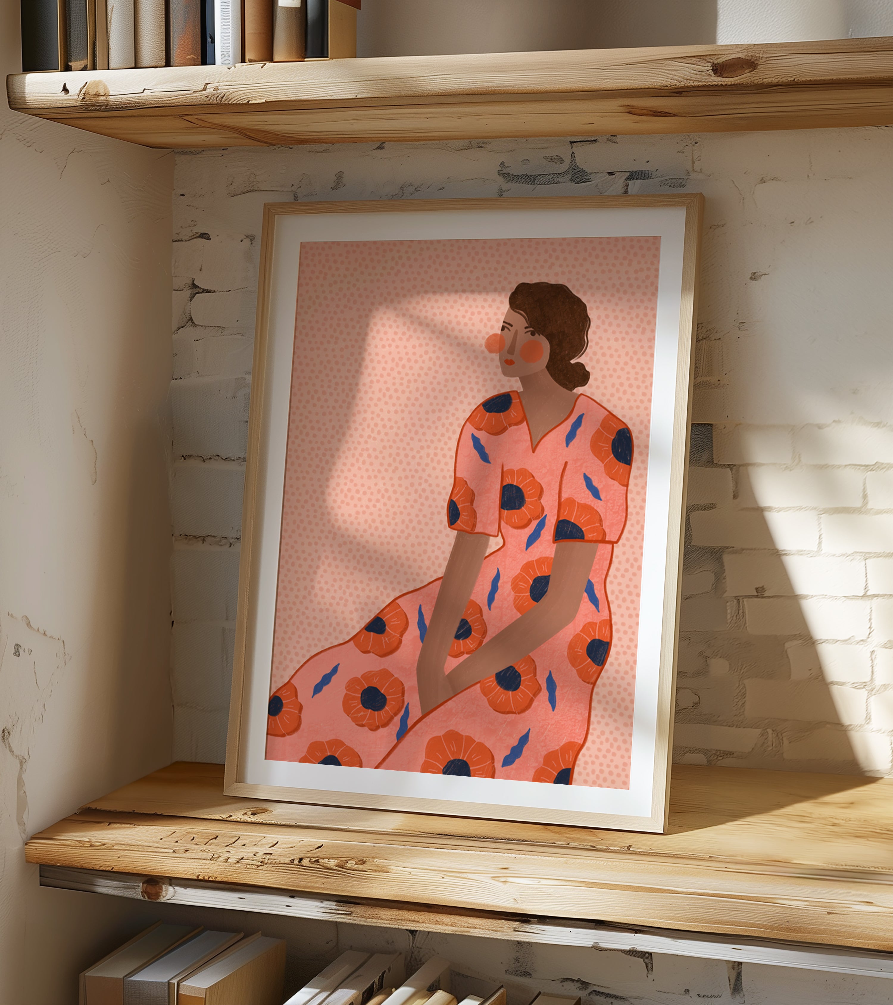 THE WOMAN WITH THE FLORAL DRESS