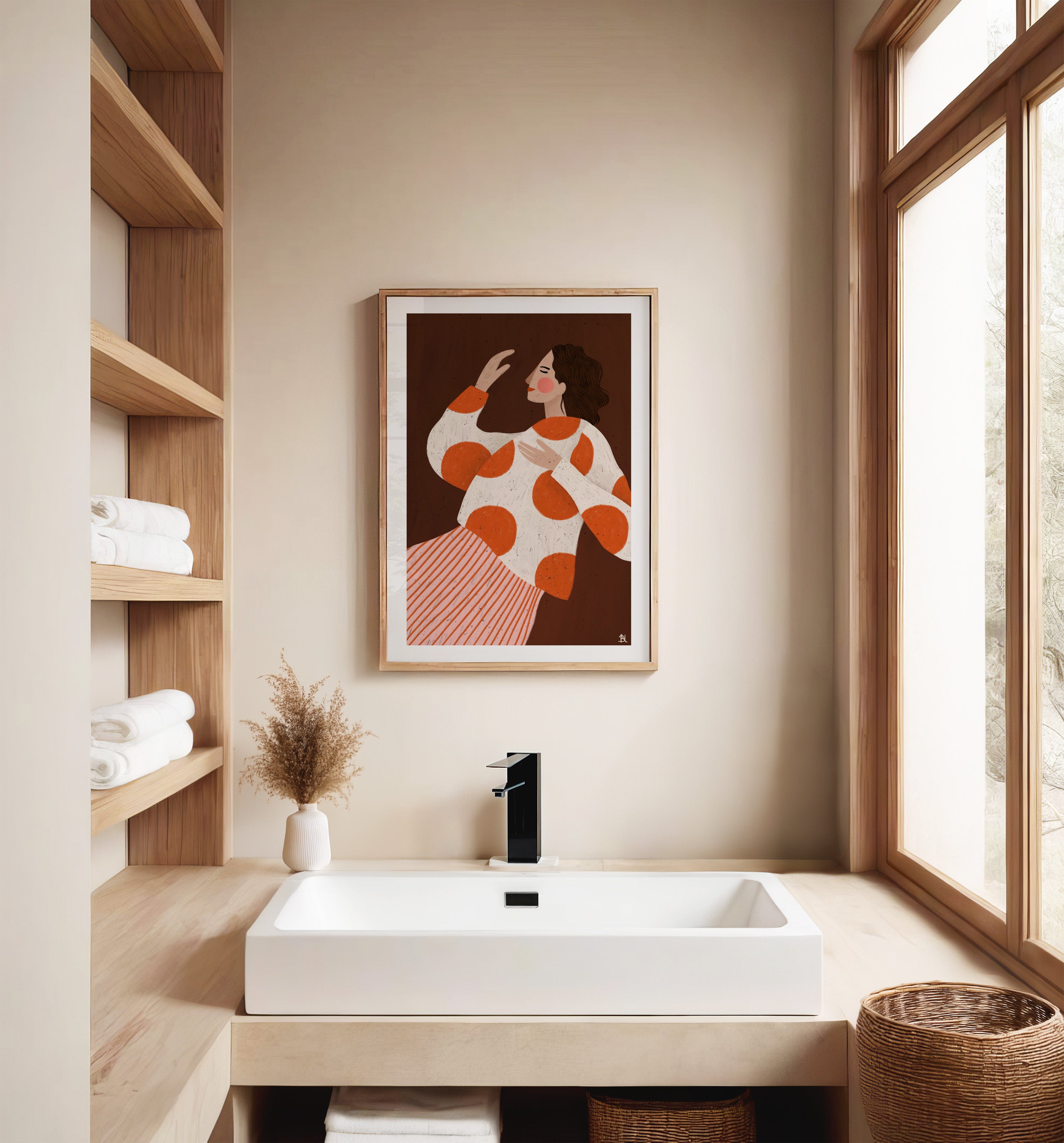 THE WOMAN WITH THE DOTS BROWN