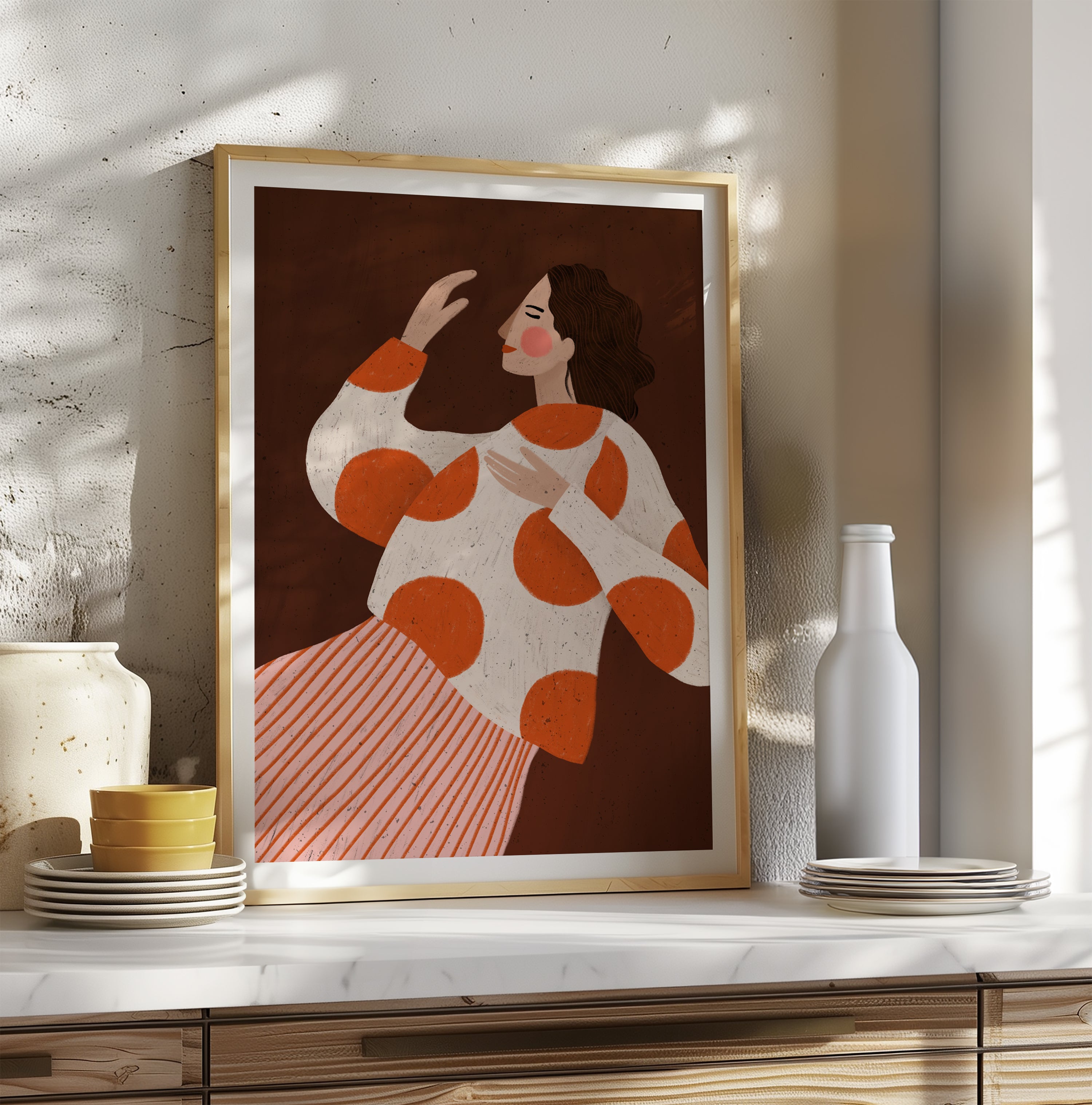THE WOMAN WITH THE DOTS BROWN
