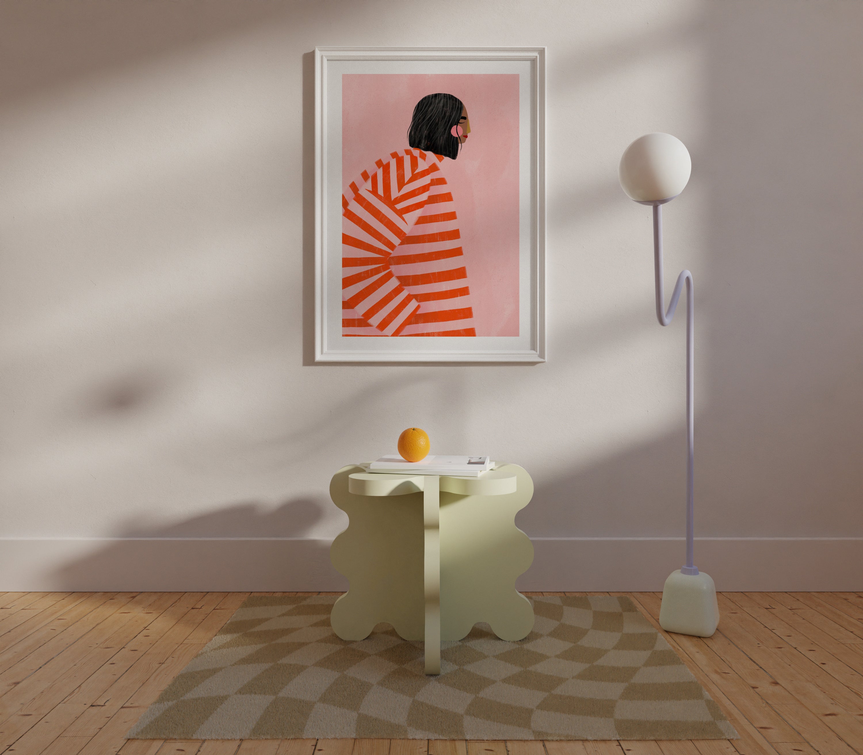 THE WOMAN WITH THE ORANGE STRIPES