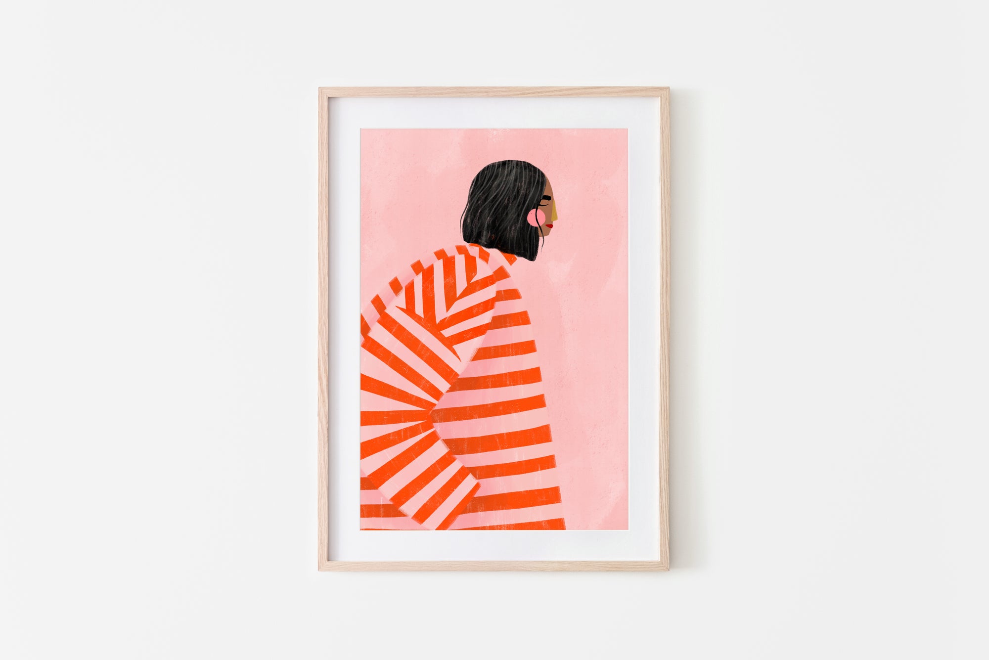 THE WOMAN WITH THE ORANGE STRIPES